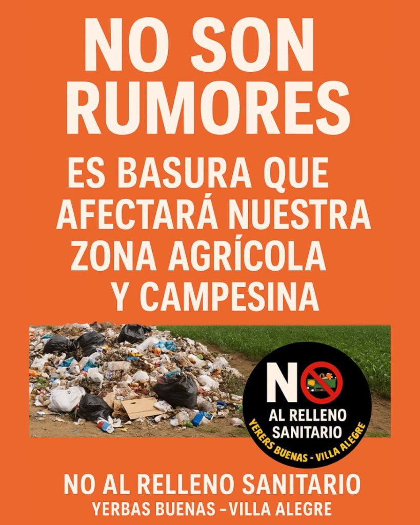 No son rummores, es basura en tierra campesina